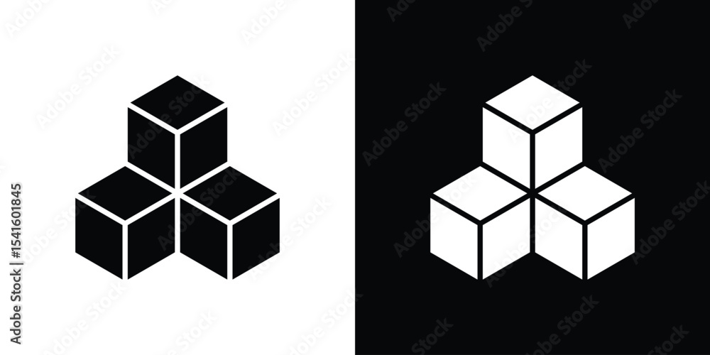 Poster cubes icon vector scalable graphics