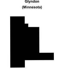 Fototapeta premium Glyndon (Minnesota) blank outline map