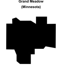 Grand Meadow (Minnesota) blank outline map