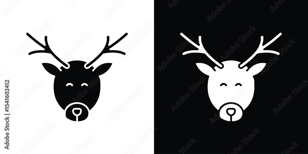 Poster deer rudolph icon vector scalable graphics