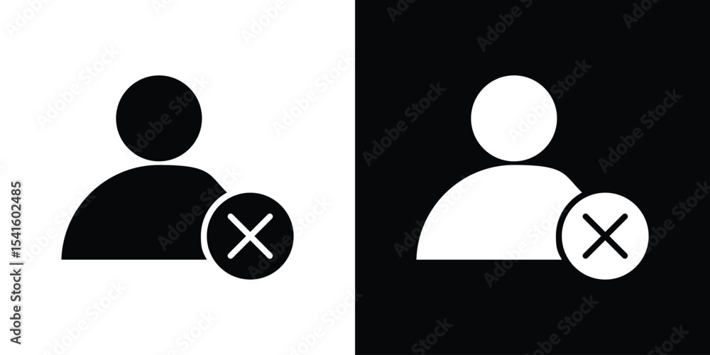 Poster delete user icon vector scalable graphics