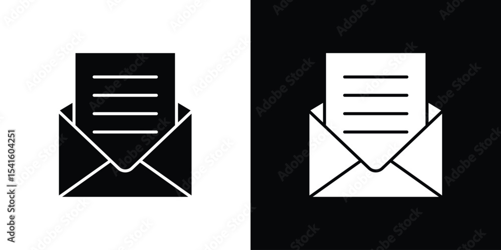 Aufkleber envelope open icon vector scalable graphics