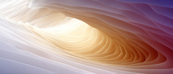 Abstract layered tunnel with soft light