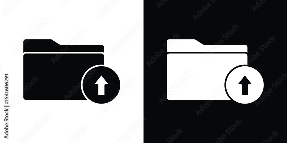 Aufkleber folder upload icon vector scalable graphics