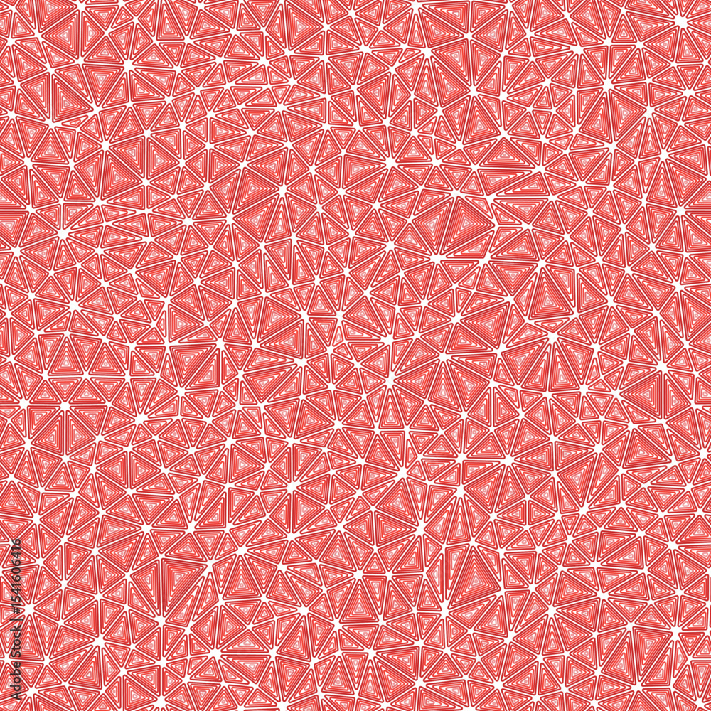 Poster minimal geometric background. small triangles size. multiple repeated inner triangles. one tone colo