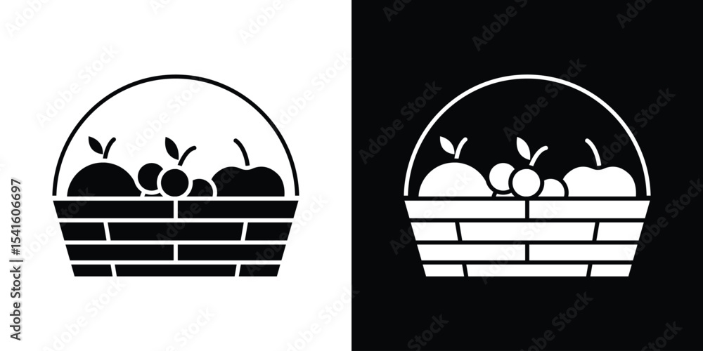 Poster Fruit basket icon Vector scalable graphics