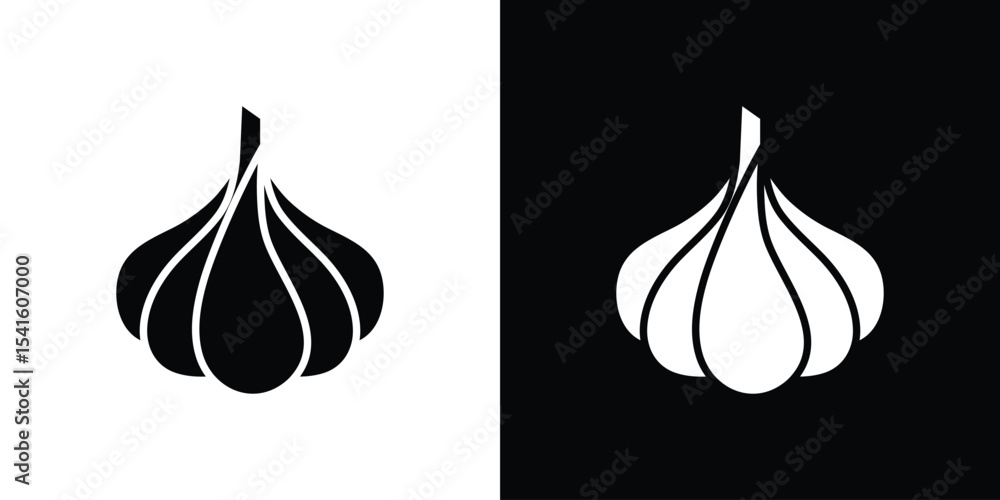 Aufkleber garlic icon vector scalable graphics