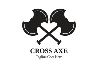 Initial letter X logo with a combination of crossed axe shapes