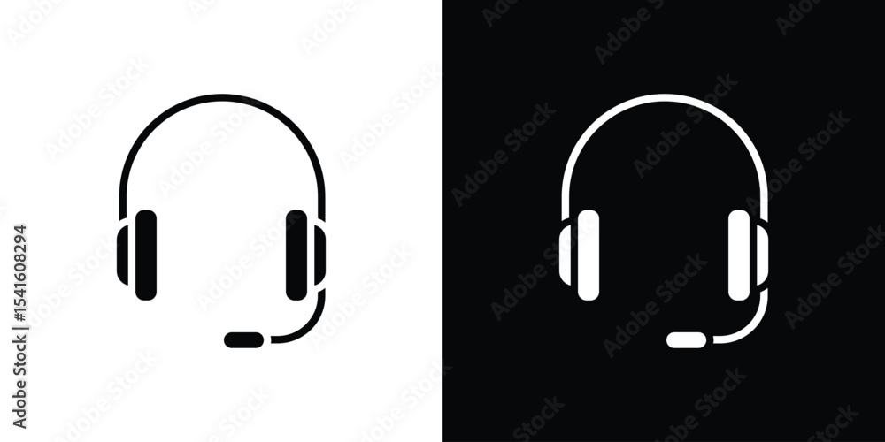 Poster headphone icon vector scalable graphics