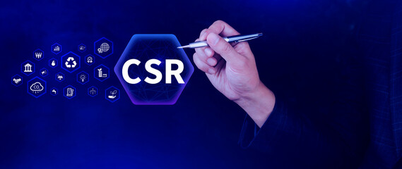 CSR, Corporate social Responsibility concept, global ecology, responsive business organization,...