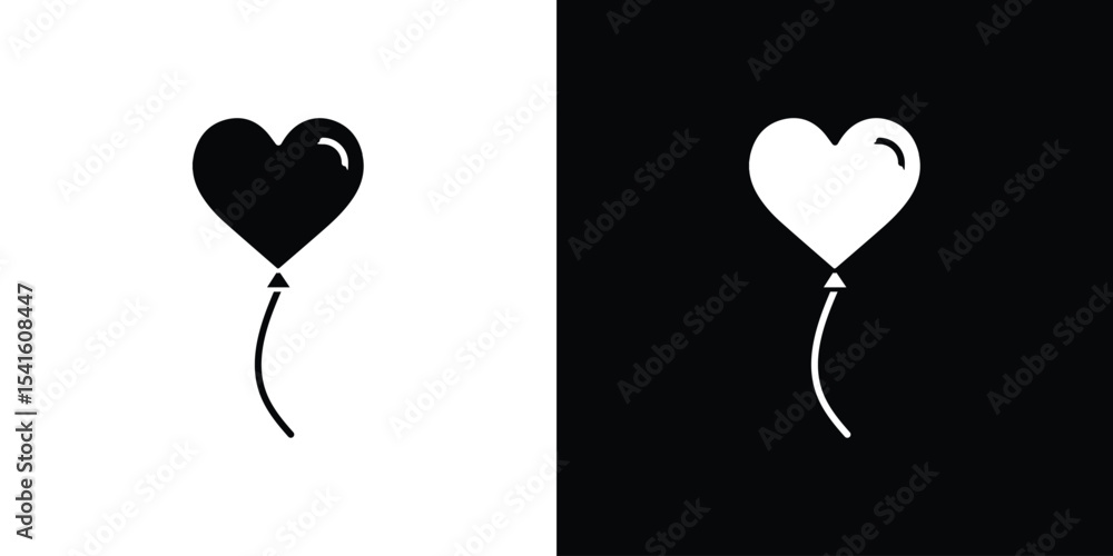 Poster heart balloon icon vector scalable graphics