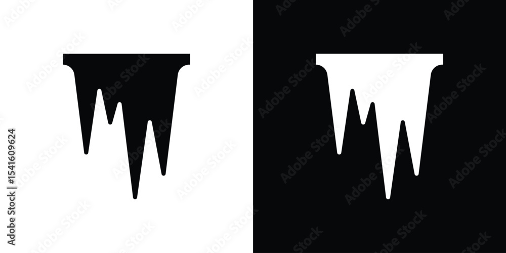 Poster icicles icon vector scalable graphics