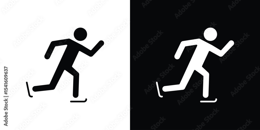 Poster ice skate icon vector scalable graphics