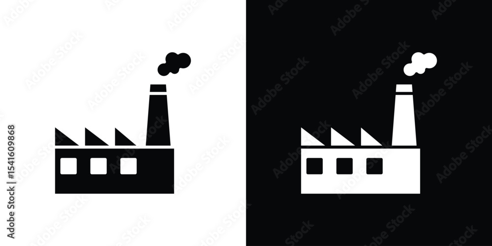 Poster industrial factory icon vector scalable graphics