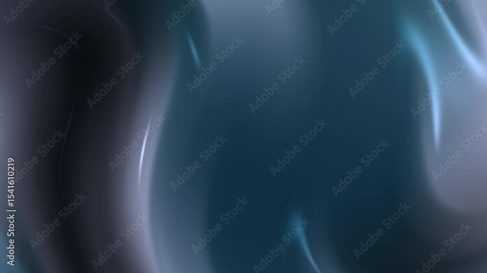 Poster fluid teal and gray abstract shapes seamless loop. soft, flowing gradient colors create a calming, h