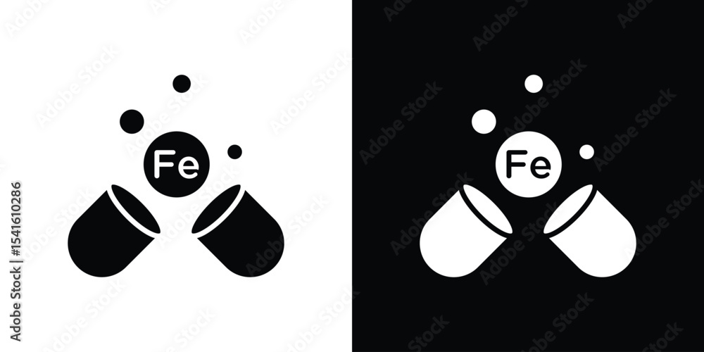Poster iron capsule icon vector scalable graphics