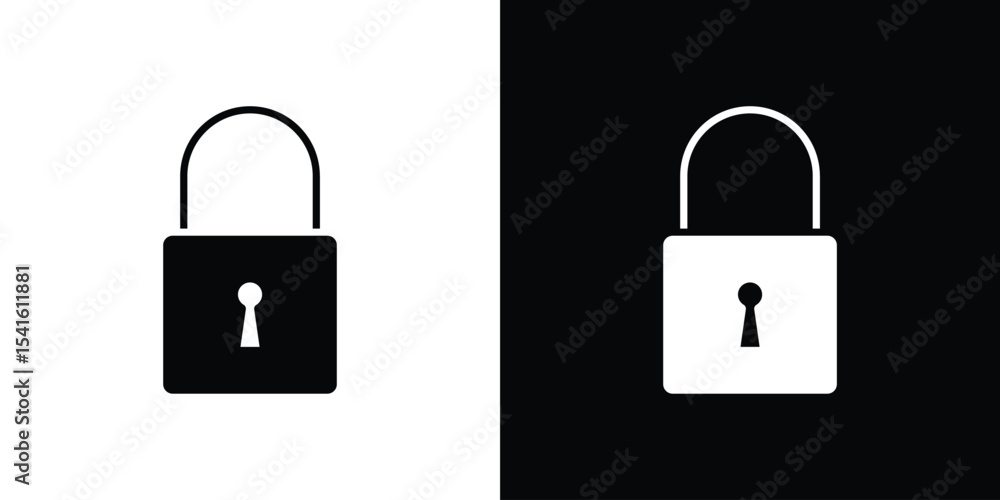 Poster lock icon vector scalable graphics