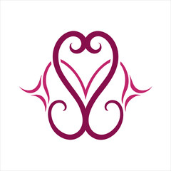 Stylish Makeup Line Monogram Logo Identity