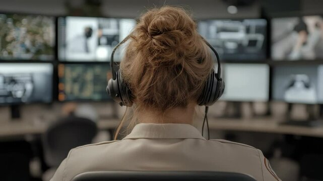 Operator task: 911 responder voice, distress signal, command flow, headset call, support connection, crisis report, alert role, emergency dispatch, rescue talk, fast action, calm focus, verbal aid