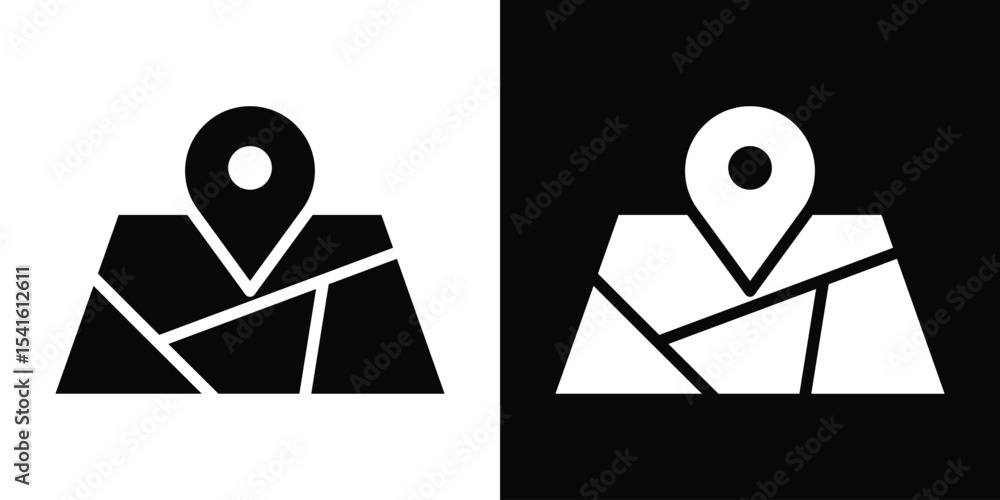 Poster map icon vector scalable graphics