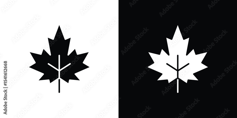 Poster maple leaf icon vector scalable graphics