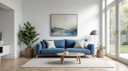modern living room with sofa