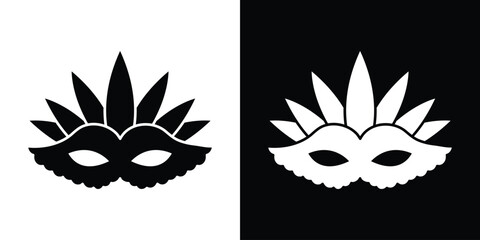 Mask for brazil carnival celebration icon Vector scalable graphics