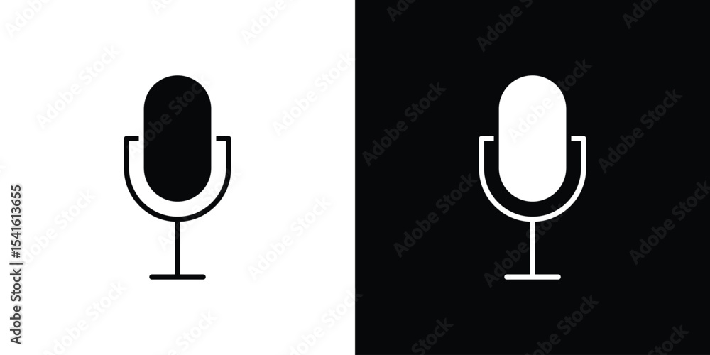 Poster microphone icon vector scalable graphics