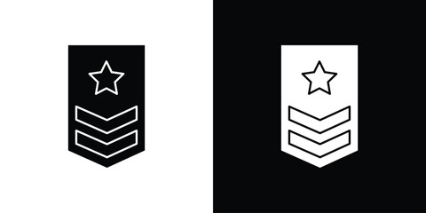 Military rank badge icon Vector scalable graphics