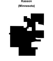 Fototapeta premium Kasson (Minnesota) blank outline map
