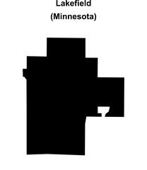 Lakefield (Minnesota) blank outline map
