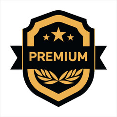 Luxury Brand Emblem In Gold And Black Style