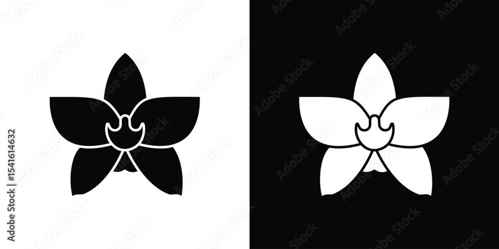 Poster moth orchid icon vector scalable graphics