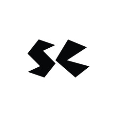 SC monogram logo design letter text name symbol monochrome logotype alphabet character simple logo