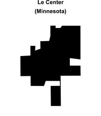 Le Center (Minnesota) blank outline map
