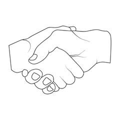 hand shake vector