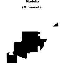 Madelia (Minnesota) blank outline map
