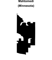 Mahtomedi (Minnesota) blank outline map