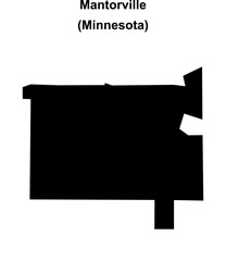 Mantorville (Minnesota) blank outline map