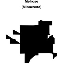 Melrose (Minnesota) blank outline map