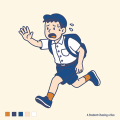 A Student Chasing a Bus