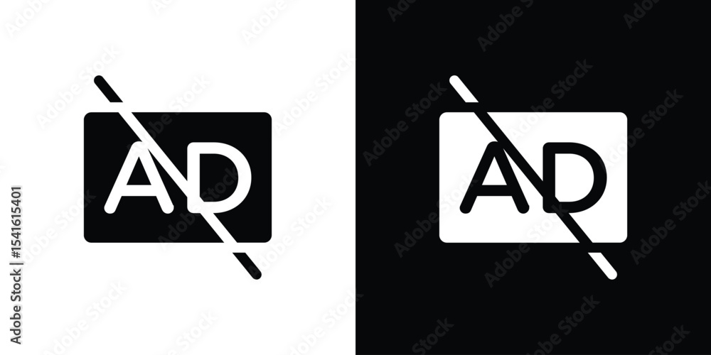 Poster no audio description icon vector scalable graphics