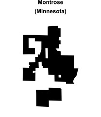 Fototapeta premium Montrose (Minnesota) blank outline map