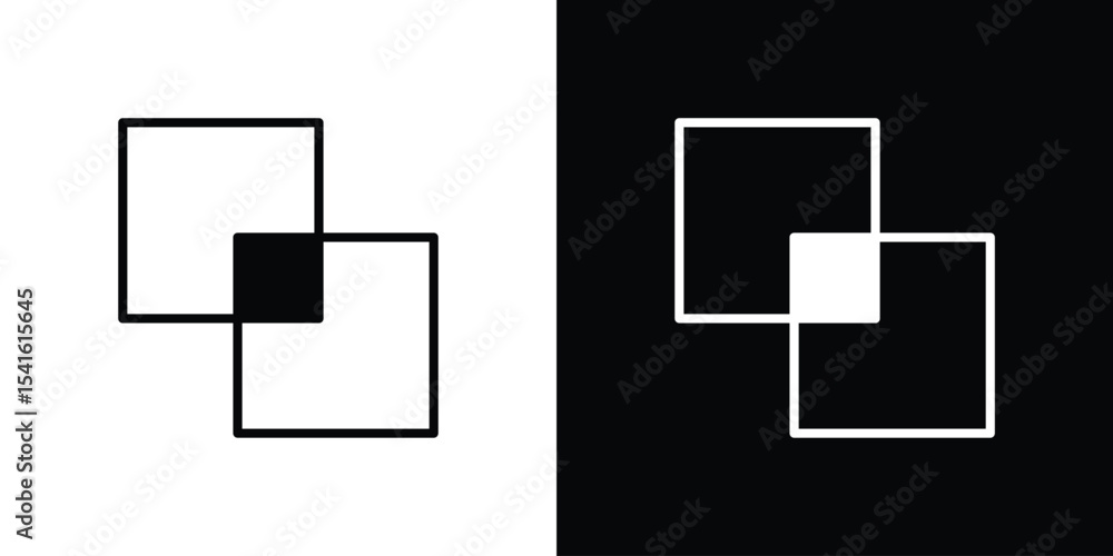Poster object intersect icon vector scalable graphics