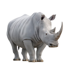 Obraz premium Gray Rhinoceros, White Rhino, Large Mammal, Wildlife Animal, Nature Icon
