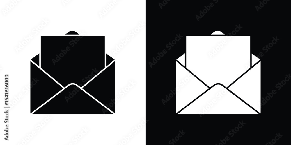 Poster open envelope icon vector scalable graphics