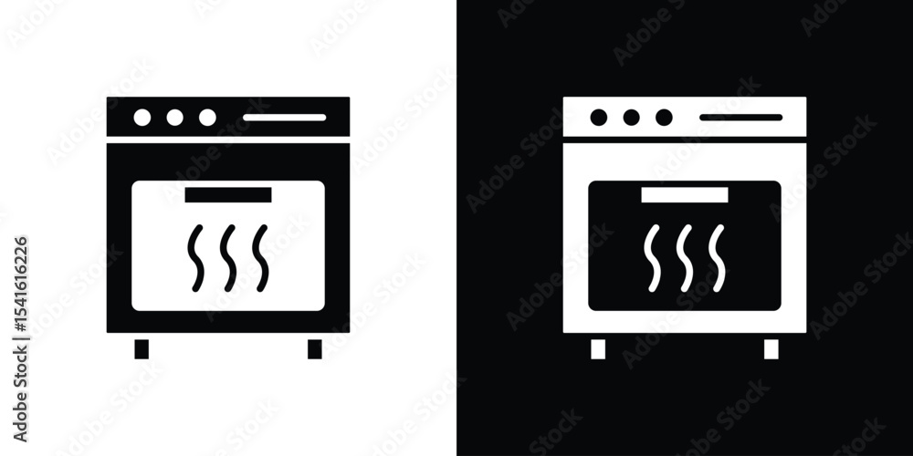 Poster oven icon vector scalable graphics