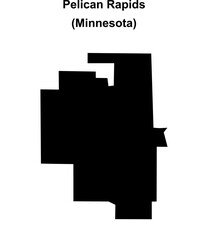 Pelican Rapids (Minnesota) blank outline map