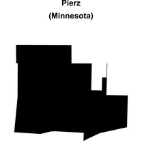 Pierz (Minnesota) blank outline map