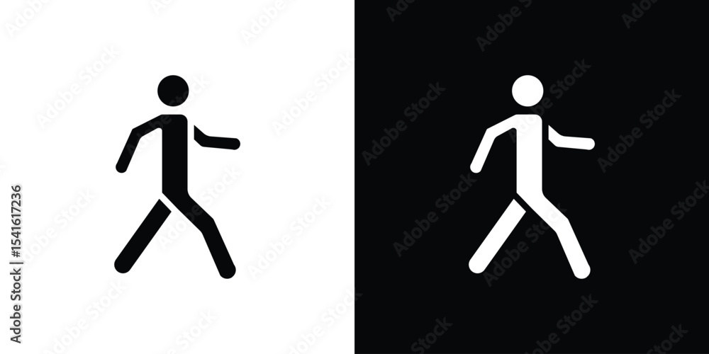 Poster pedestrian icon vector scalable graphics